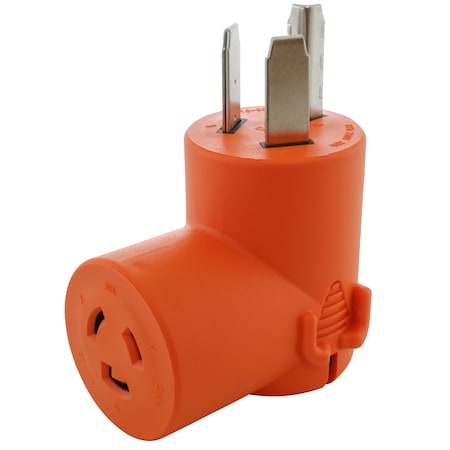 Ac Works Plug Adapter, L6-20R, 10-30P, L6-20P, 10-30P, 0 ft., Orange AD1030L620